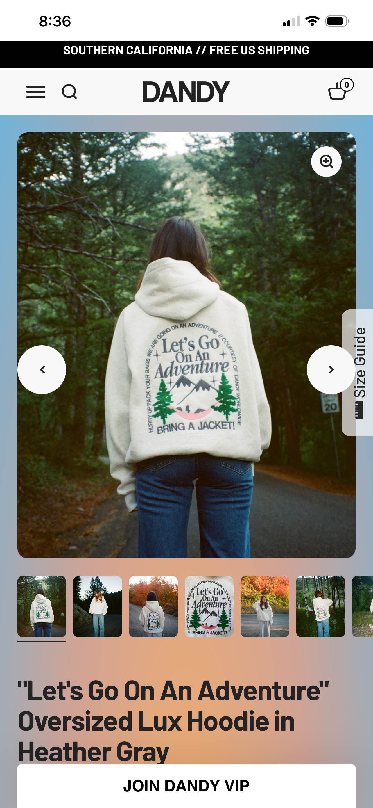 "Let's Go On An Adventure" Oversized Lux Hoodie in Heather Gray