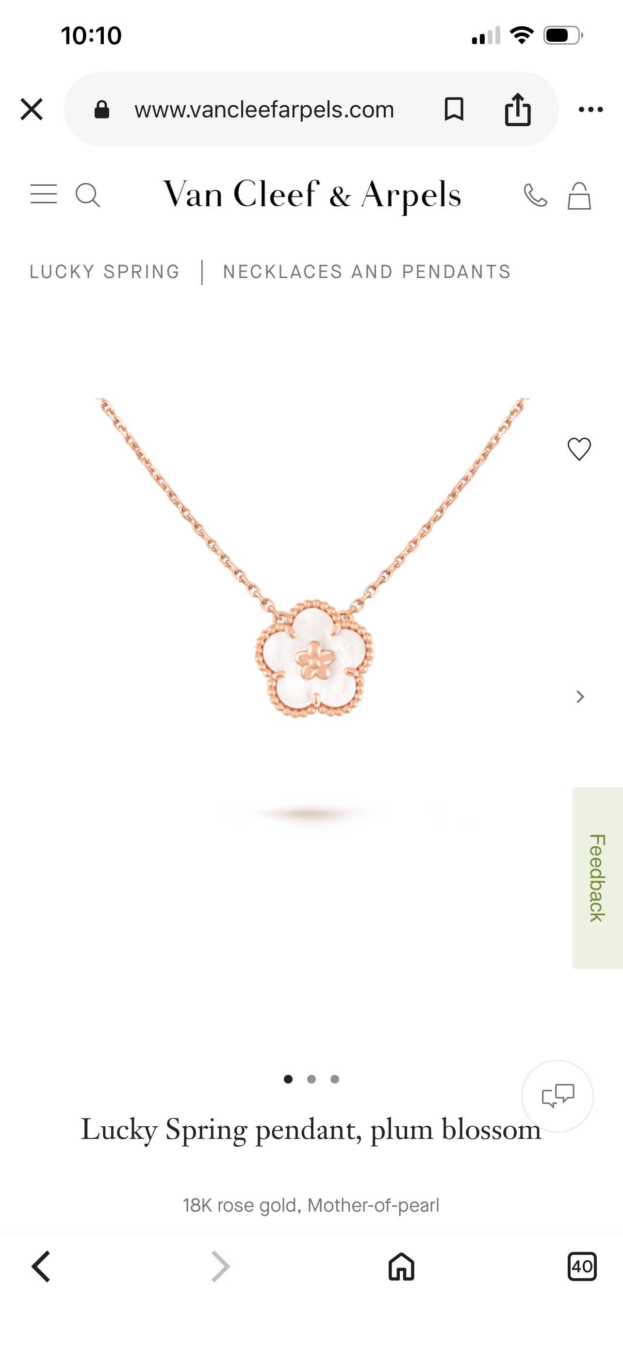 Lucky Spring pendant, plum blossom