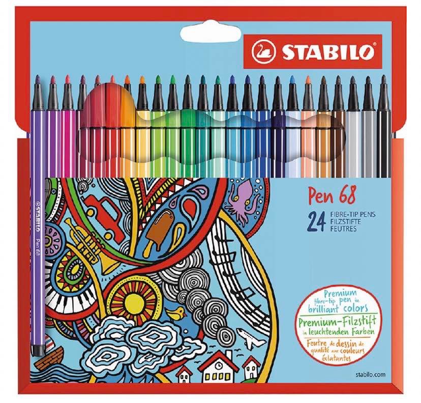 Tuschpennor - Stabilo point 68
