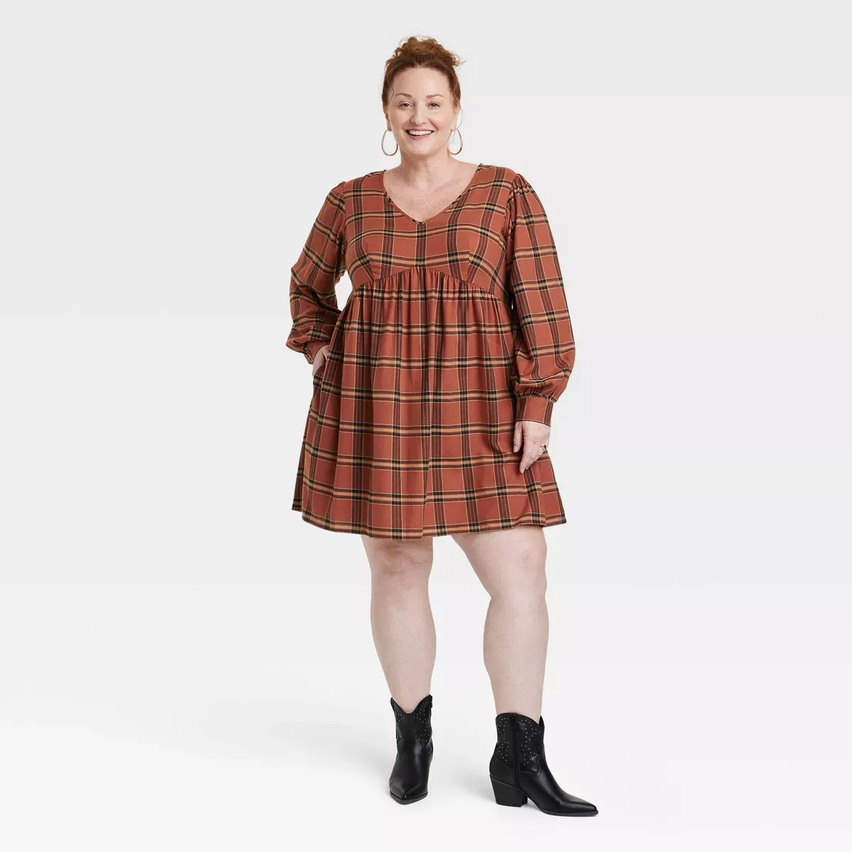 Women's Bishop Sleeve A-Line Dress - Knox Rose™