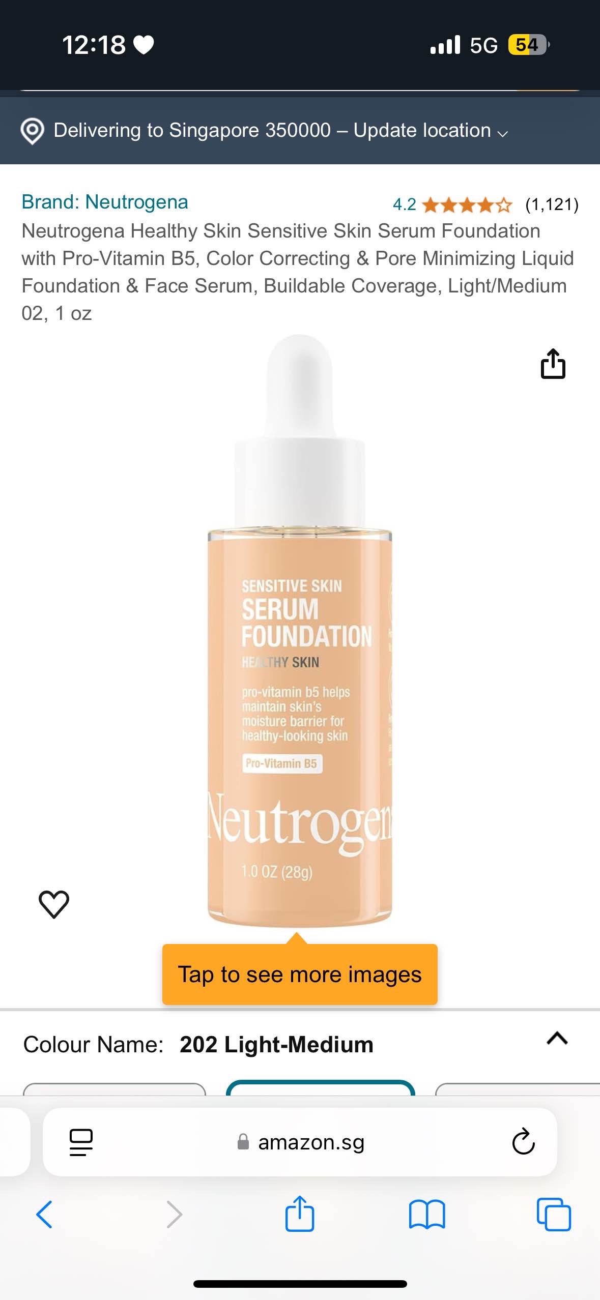 Sensitive Skin Serum Foundation with Moisturizing Vitamin-B5