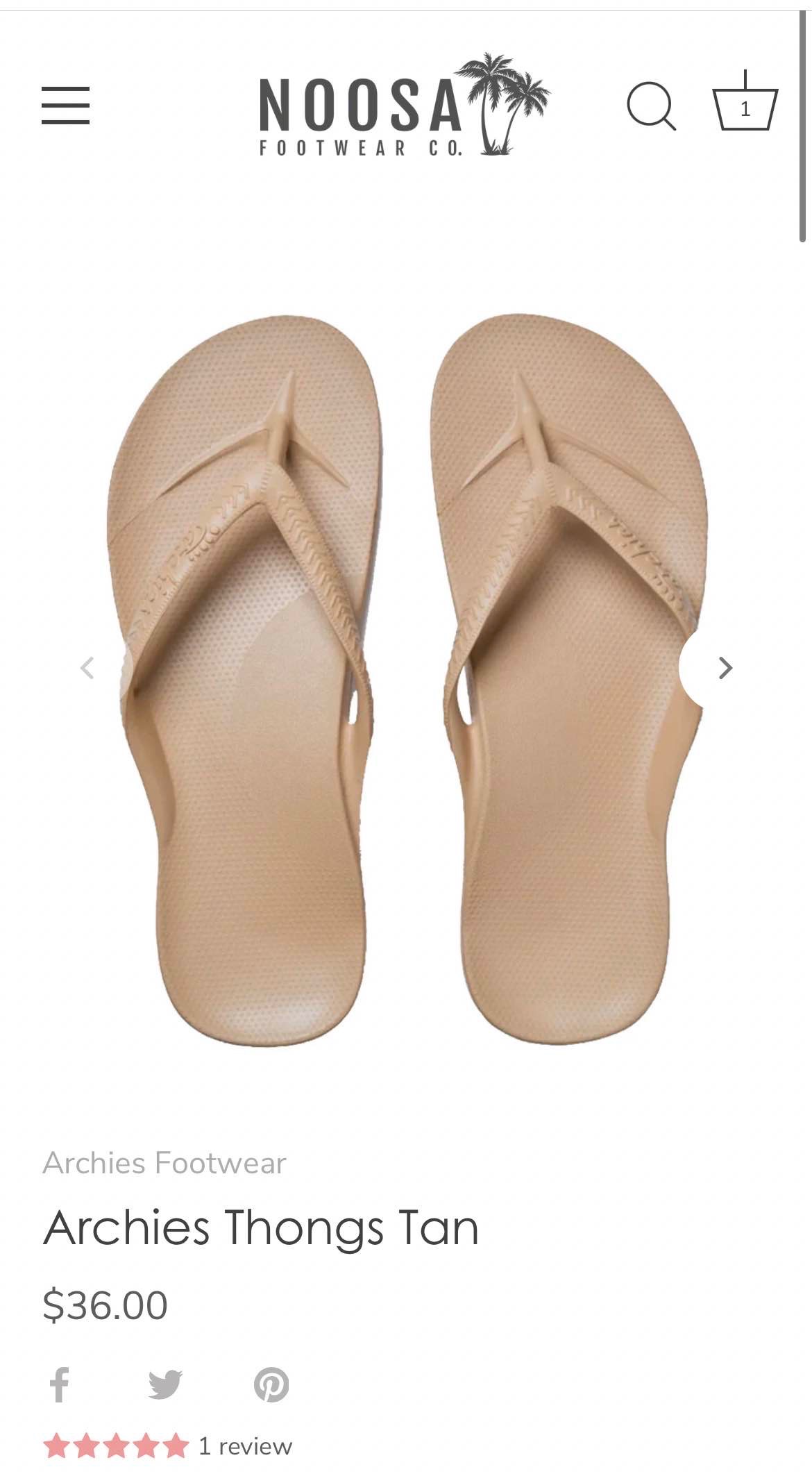 Archies Thongs Tan