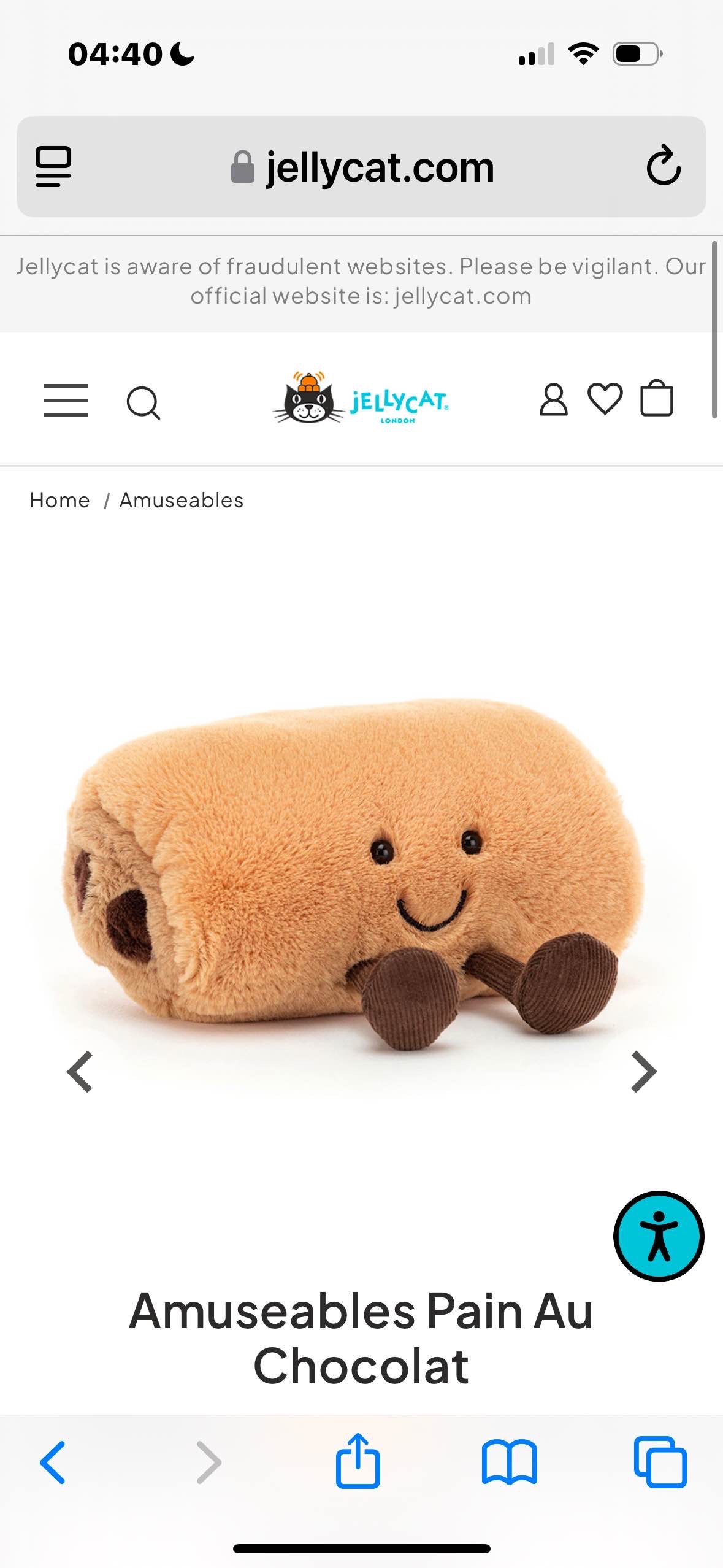 pain au chocolat jellycat