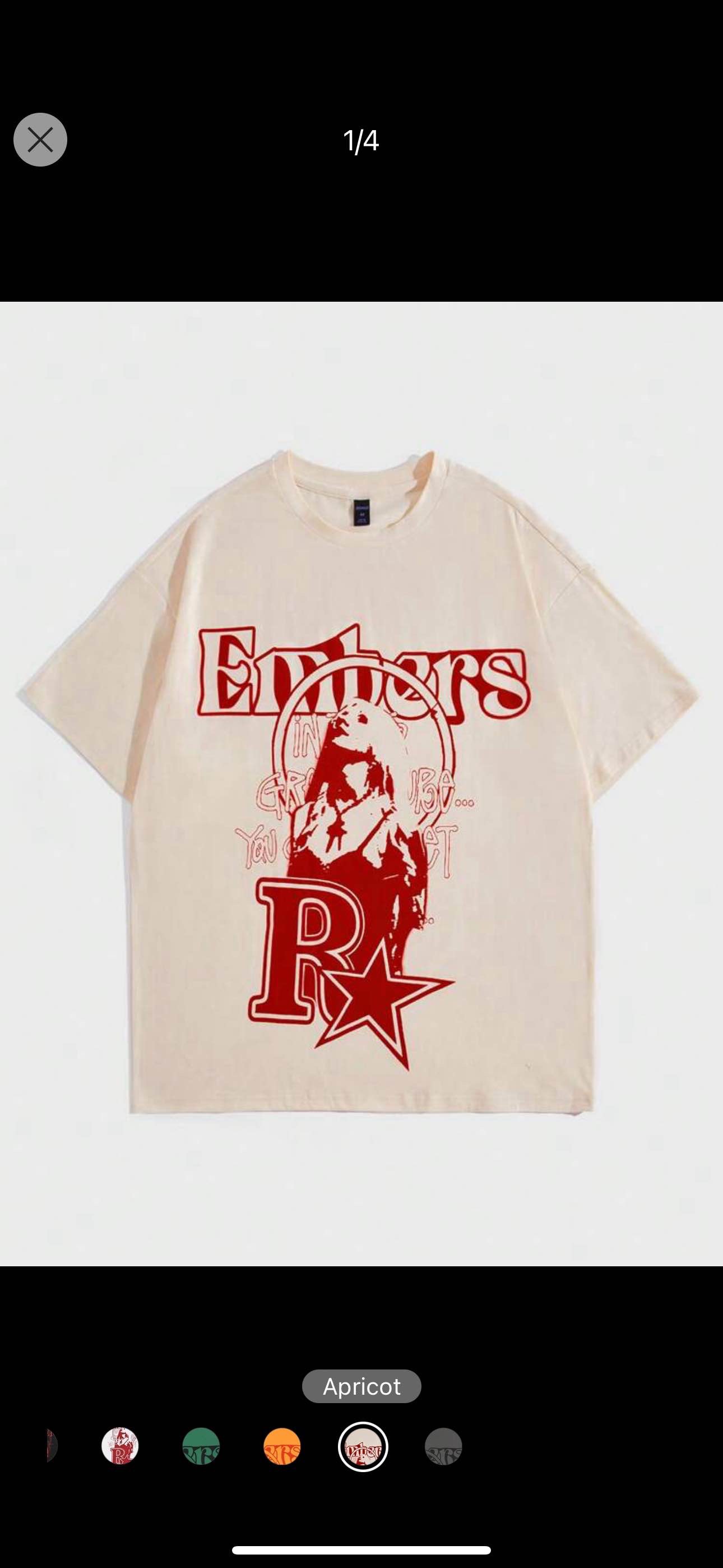 ROMWE Prep Men Letter & Figure Graphic Tee