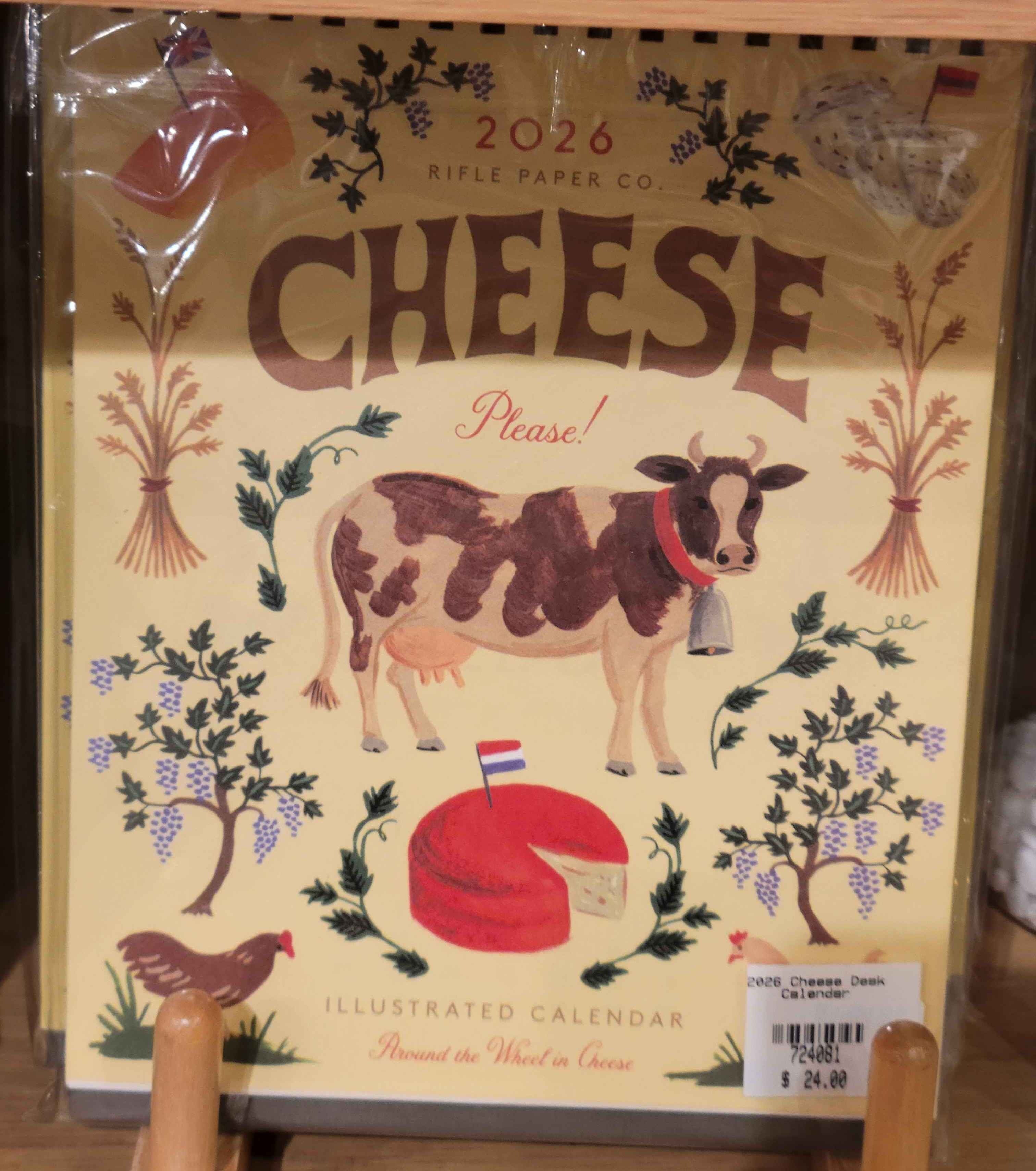 Cheese montly calendar