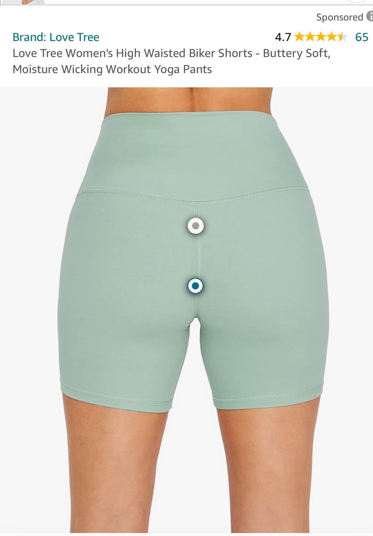 Love Tree Women's High Waisted Biker Shorts - Buttery Soft, Moisture Wicking Workout Yoga Pants