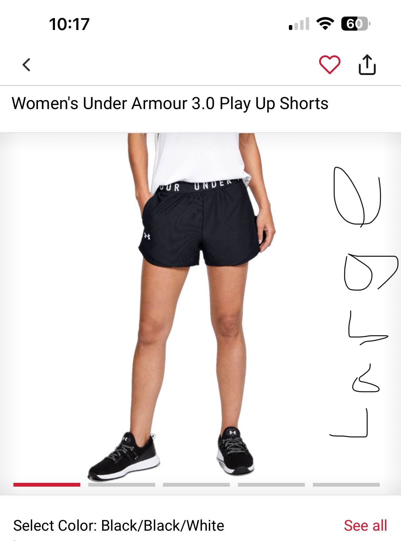 Large Women's Under Armour 3.0 Play Up Shorts