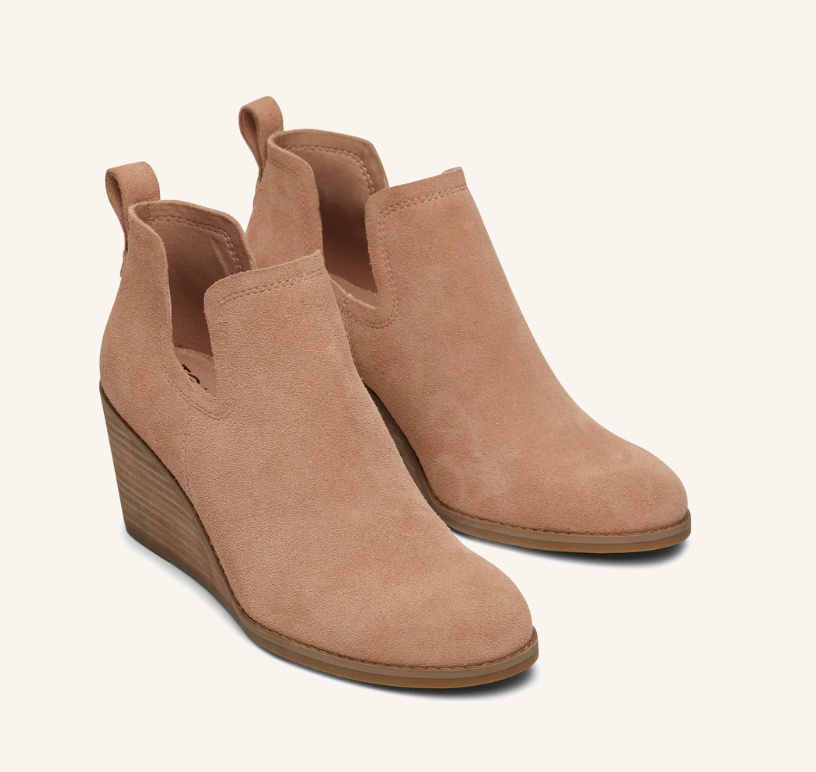 Kallie Brown Suede Wedge Boot