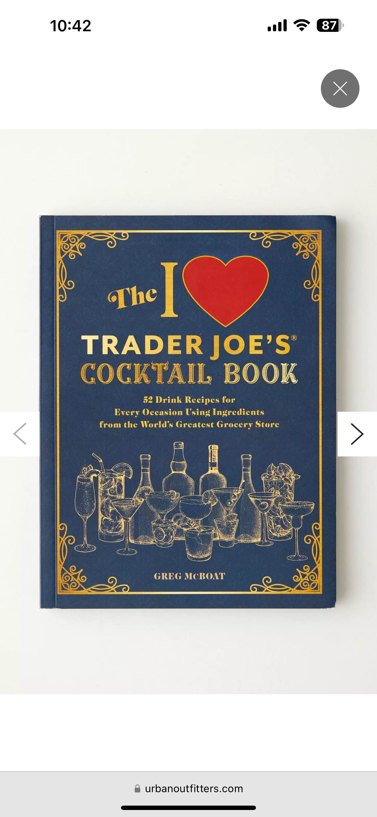 The I Love Trader Joe's® Cocktail Book By Greg McBoat
