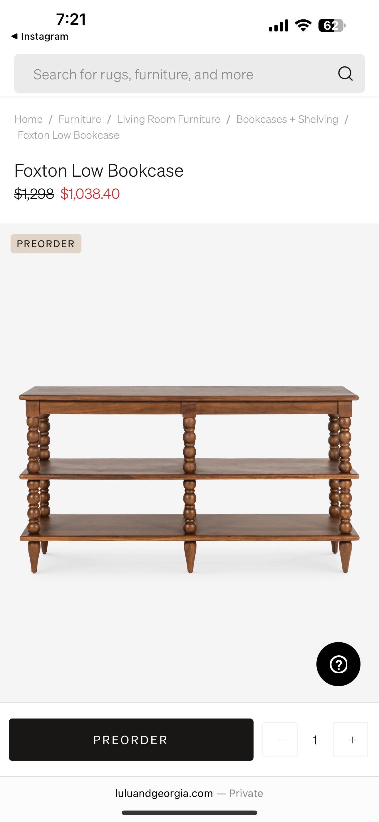 Foxton Low Bookcase