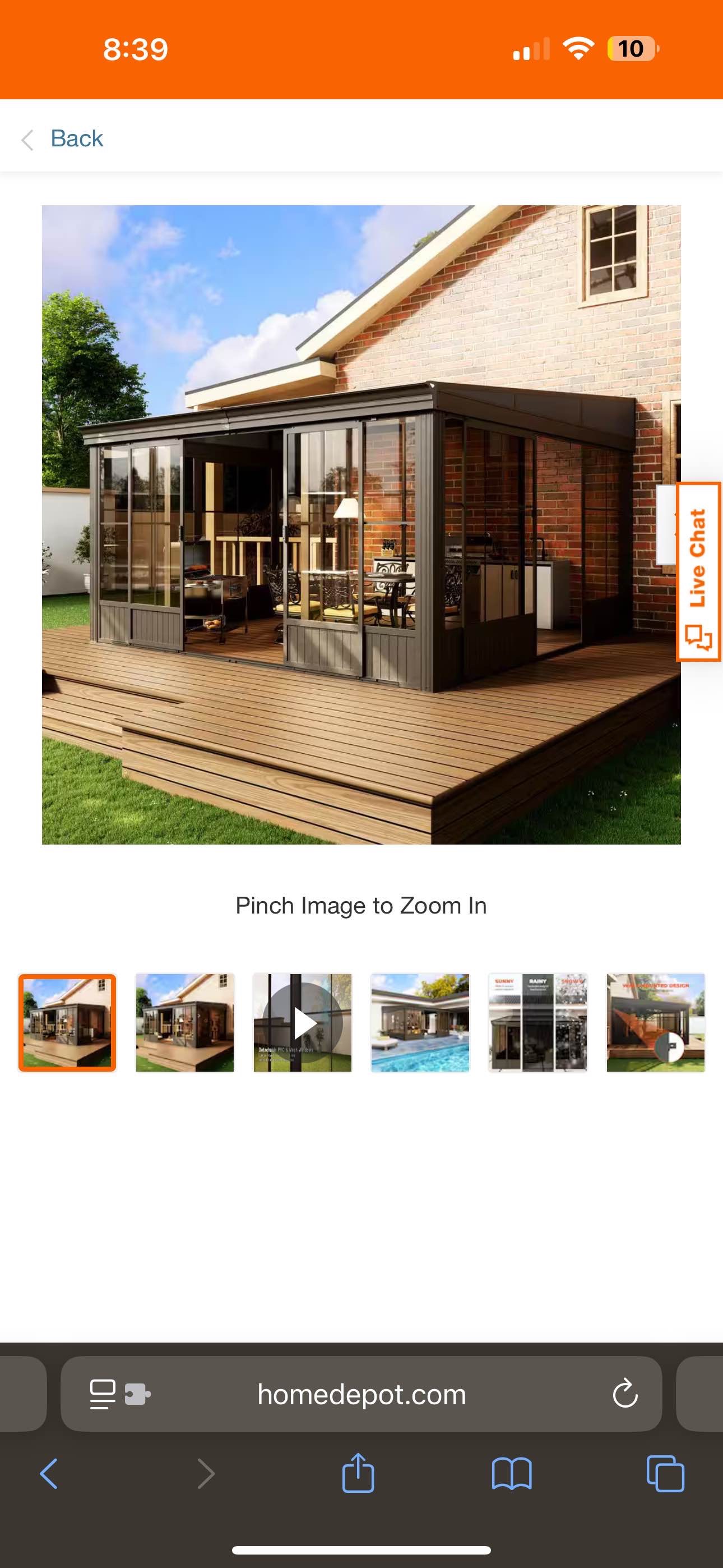 12 ft. x 14 ft. Wall Mounted Sunroom, All-Season Solarium with Detachable Windows & Lockable Sliding Door