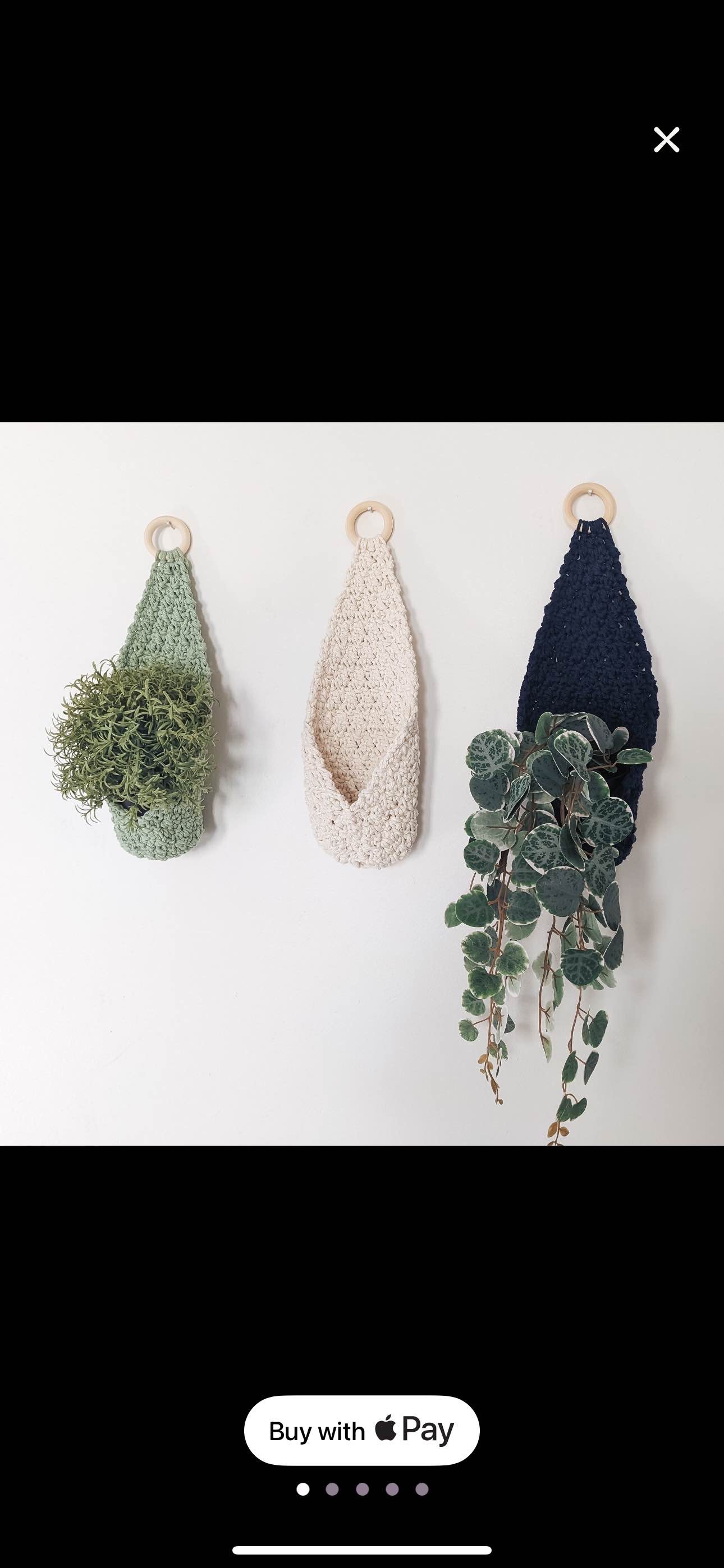 Crochet Plant Hanger - Color Rust