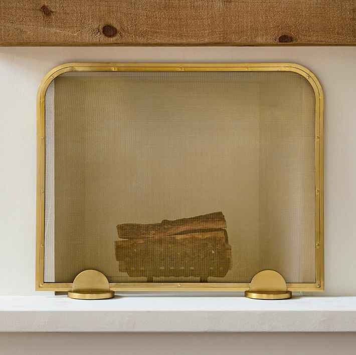 Deco Metal Fireplace Screen | West Elm
