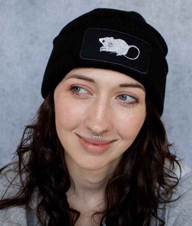 Mouse Beanie Hat - Black