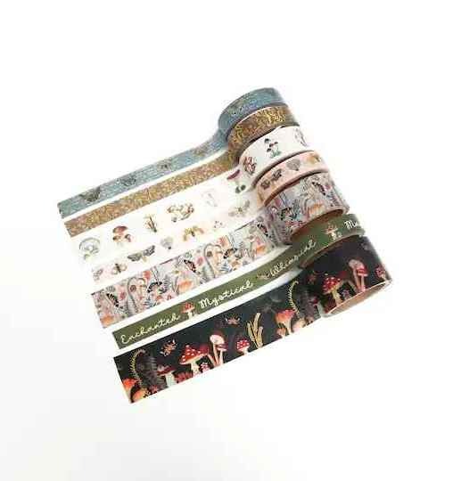 7-Piece Moth & Mushroom Washi Tape Tube by Recollections™