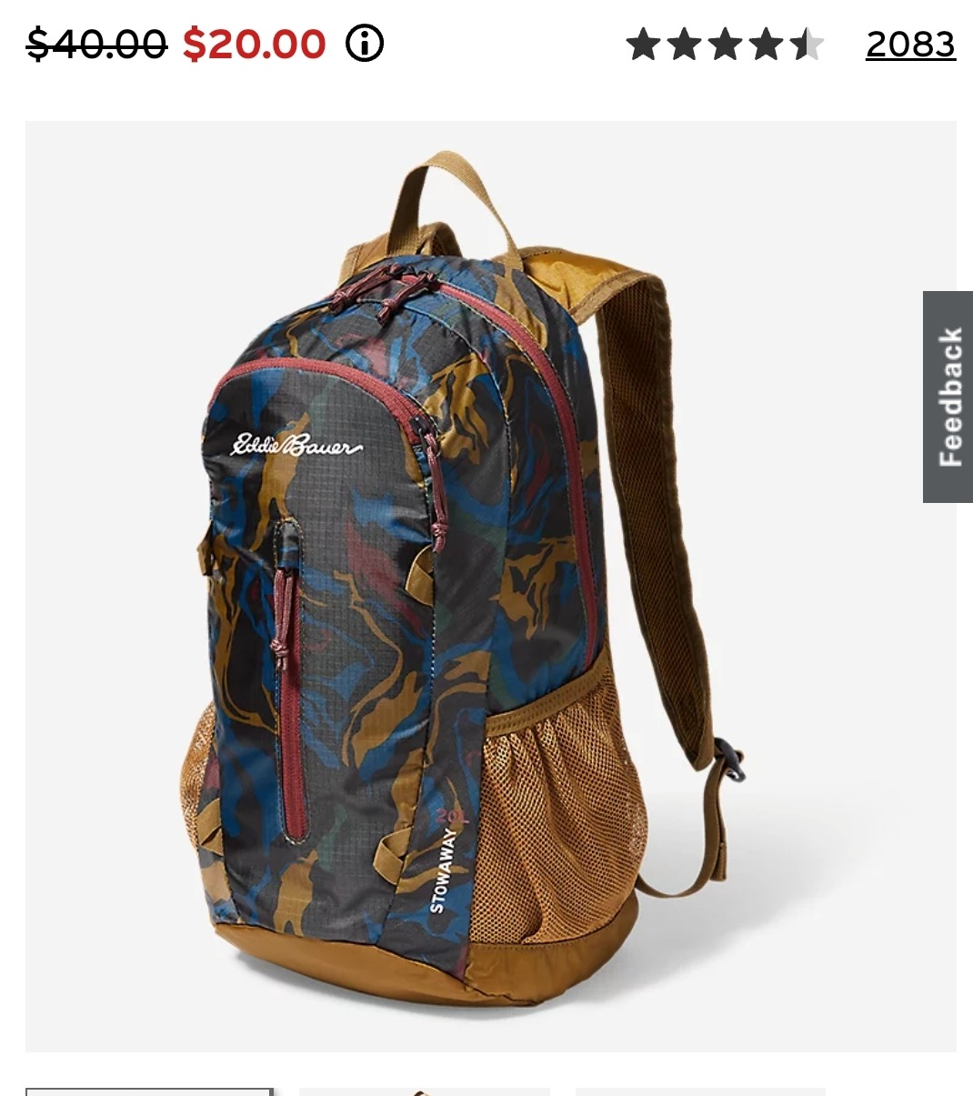 Stowaway Packable 20L Backpack