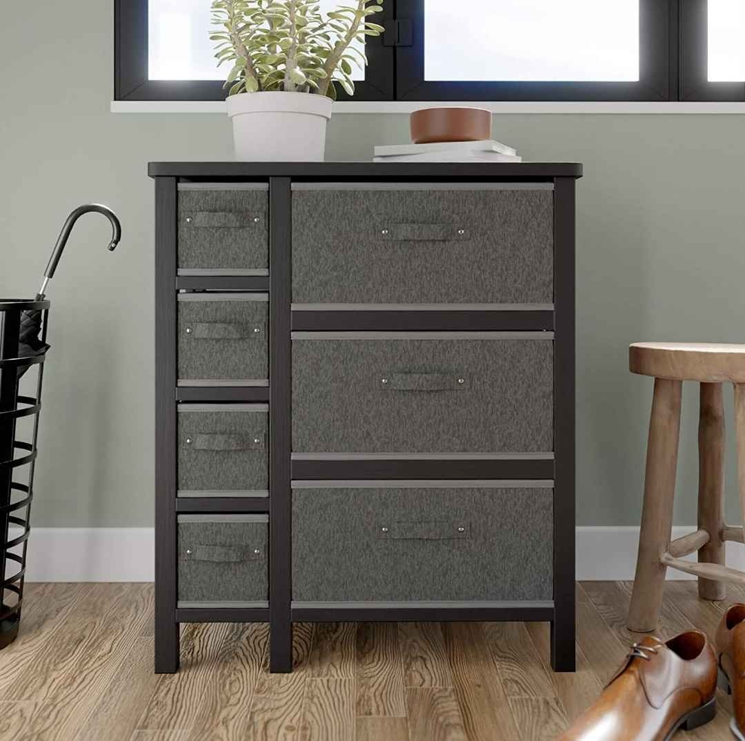 Edenbrook 7 Drawer Storage Organizer - Organization and Storage - Room Organization - Charcoal/Black Storage Drawers