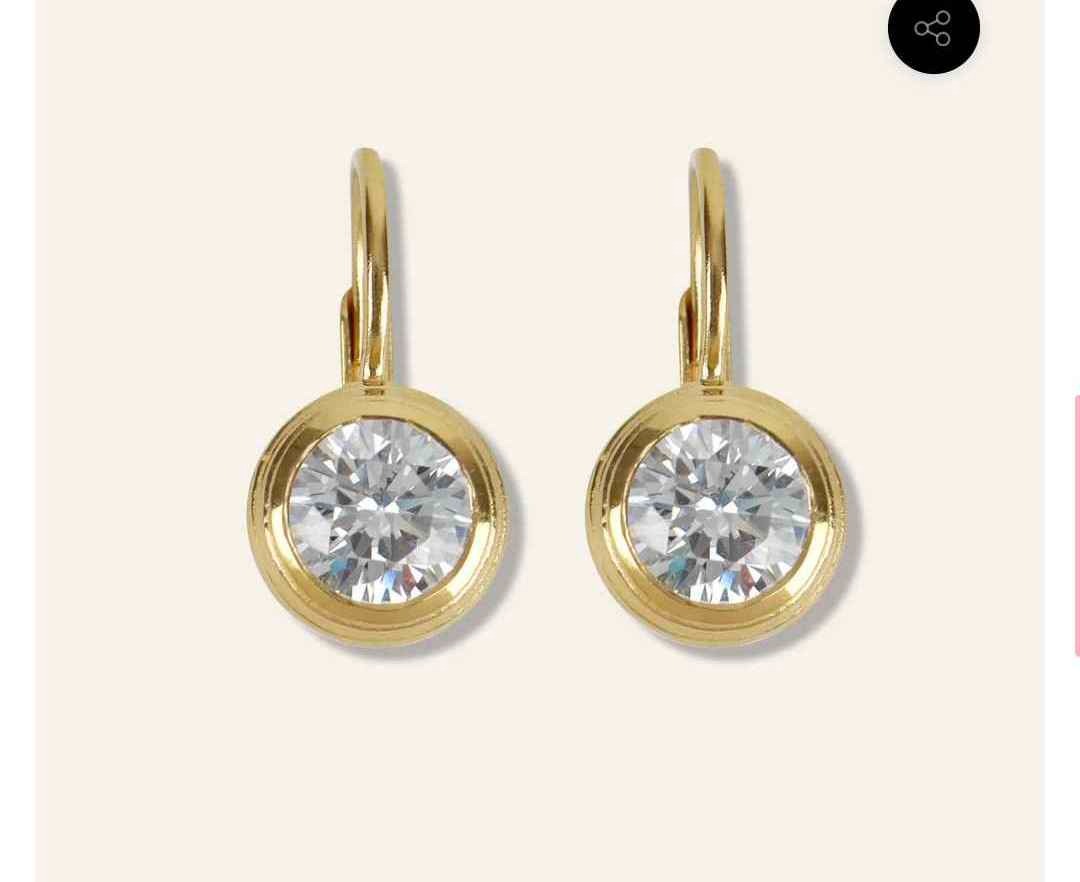 Bezel Drop Earrings