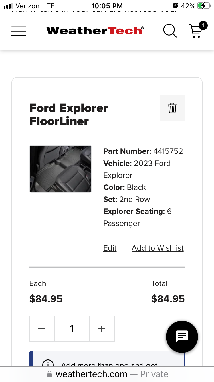Ford Explorer FloorLiner