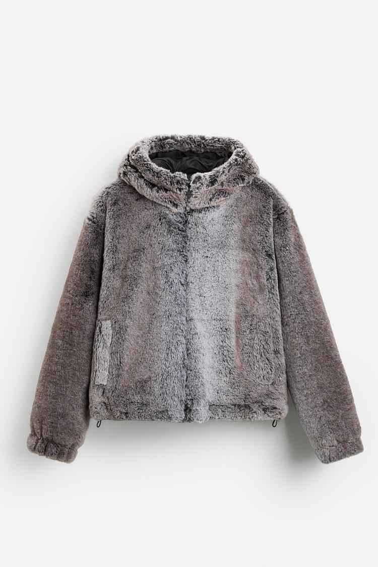 CROPPED FAUX FUR JACKEY