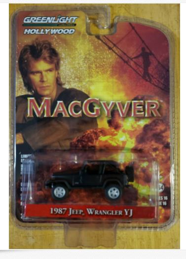 Details about Greenlight Collectibles Hollywood R16 1987 Jeep Wrangler YJ MacGyver