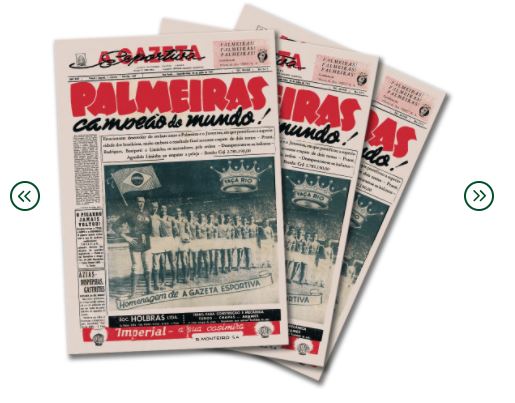 Jornal Gazeta Esportiva 1951 - Palmeiras Campeão Mundial | Palmeiras - Palmeiras Store