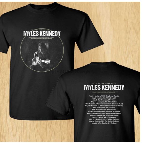 Myles kennedy ano do tigre tour preto camiseta S 3XL nova moda masculina camisetas impressas t camisa superior|Camisetas|   - AliExpress