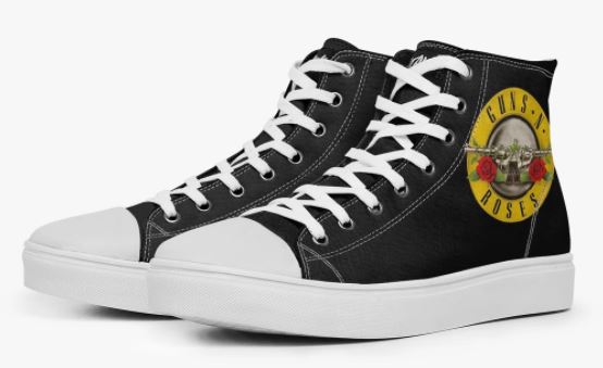 Tênis Cano Alto Preto Guns N' Roses Bad Obsession Bandas de Rock