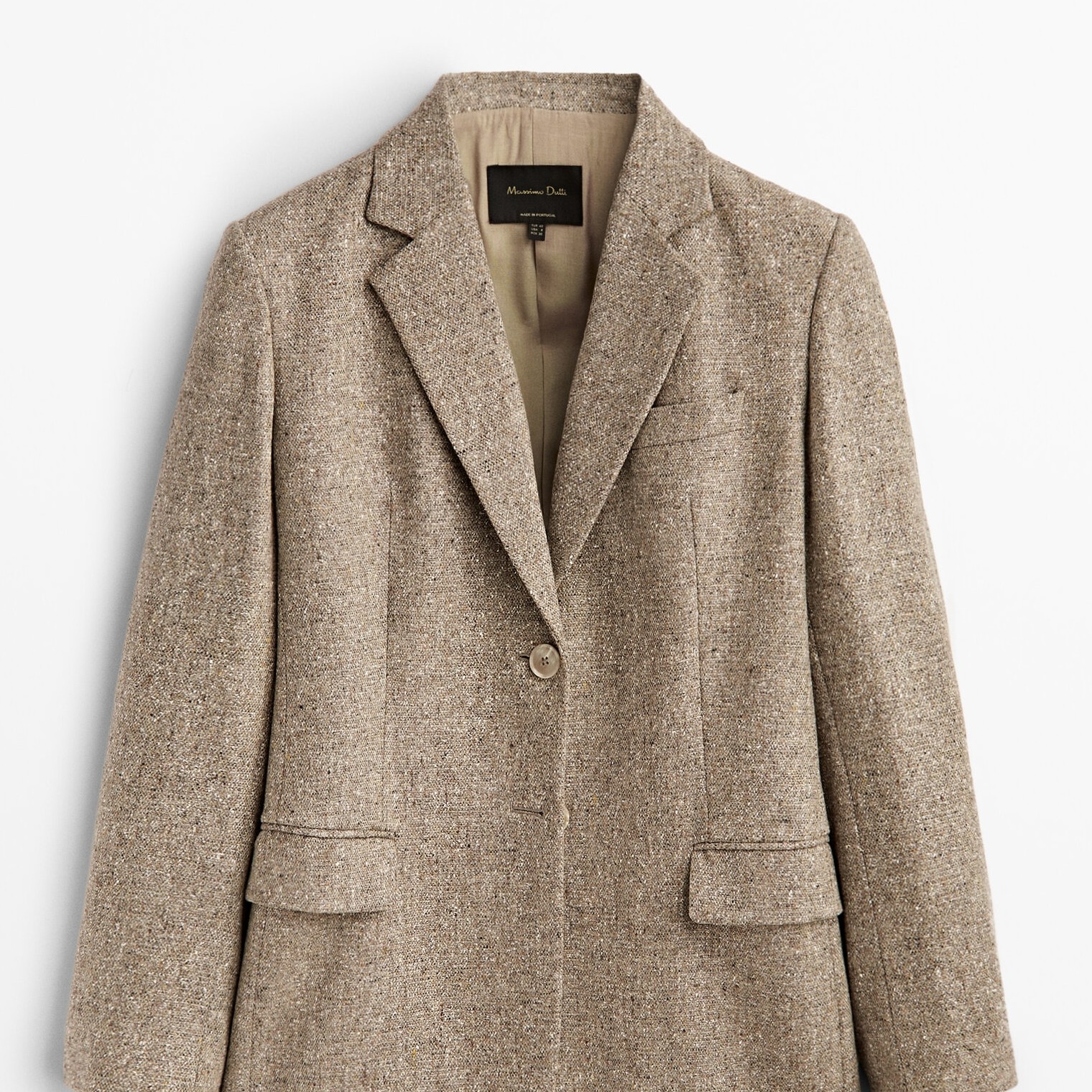 WOOL AND SILK BLAZER WITH METALLIC THREAD