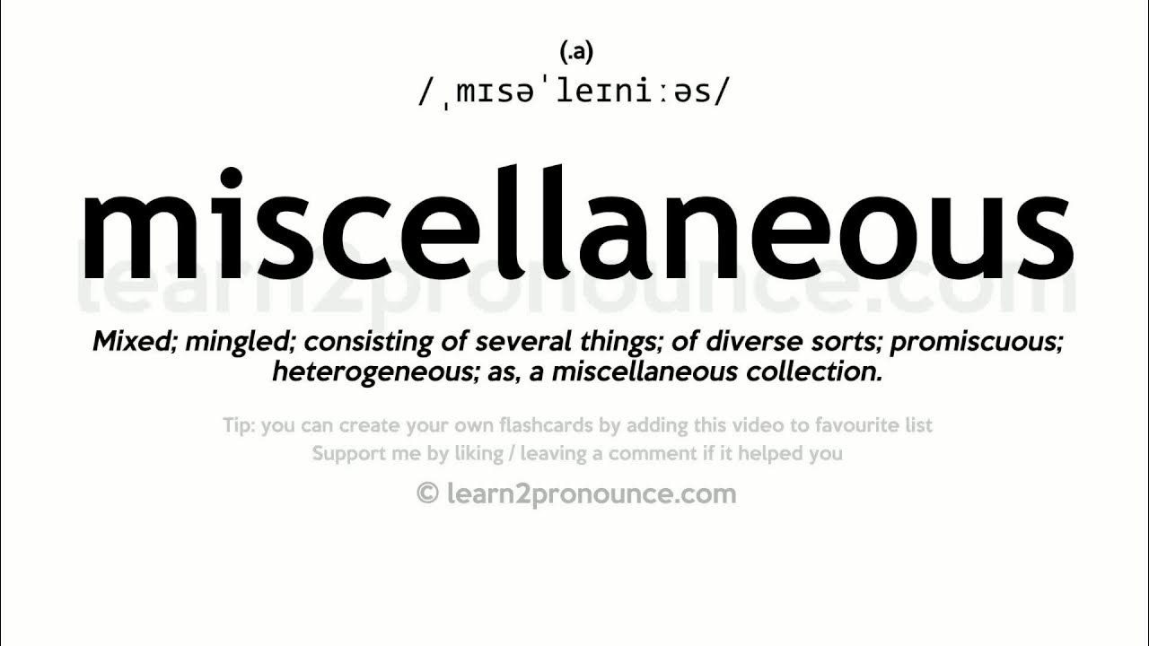 Miscellaneous 