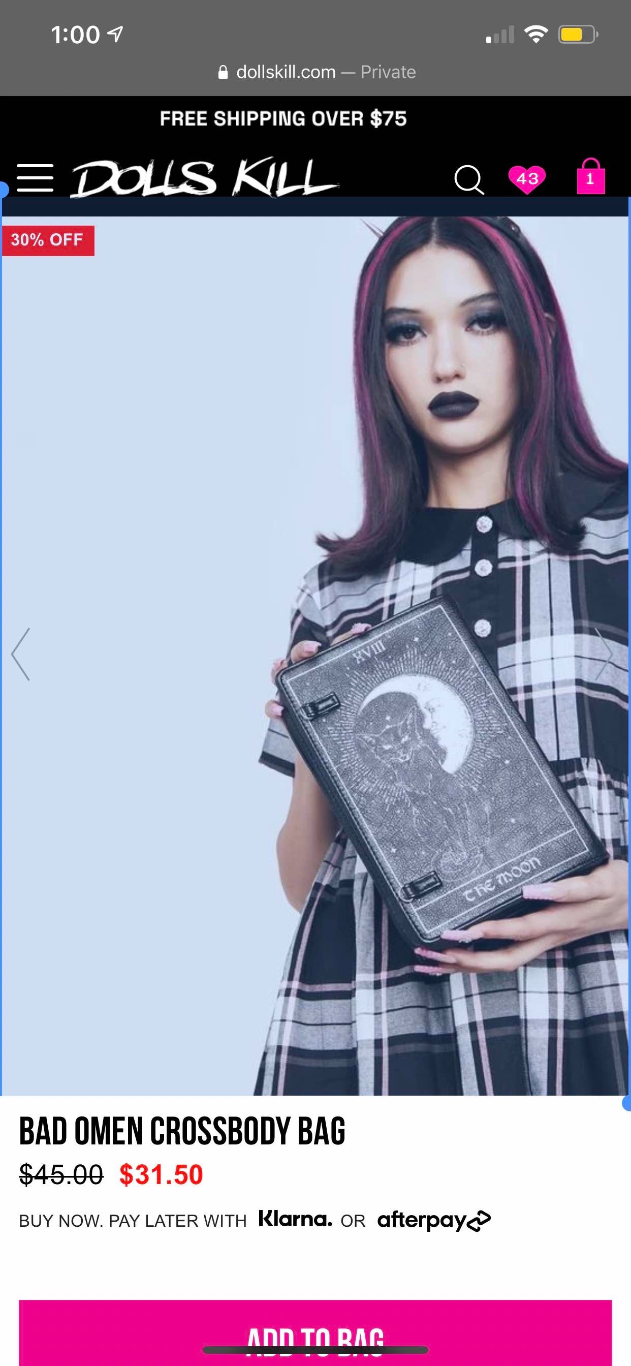 tarot car bag