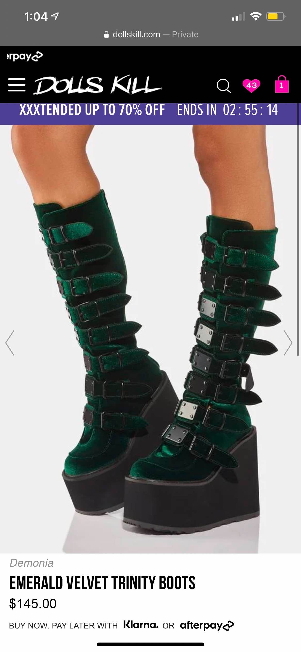 EMERALD VELVET TRINITY BOOTS
