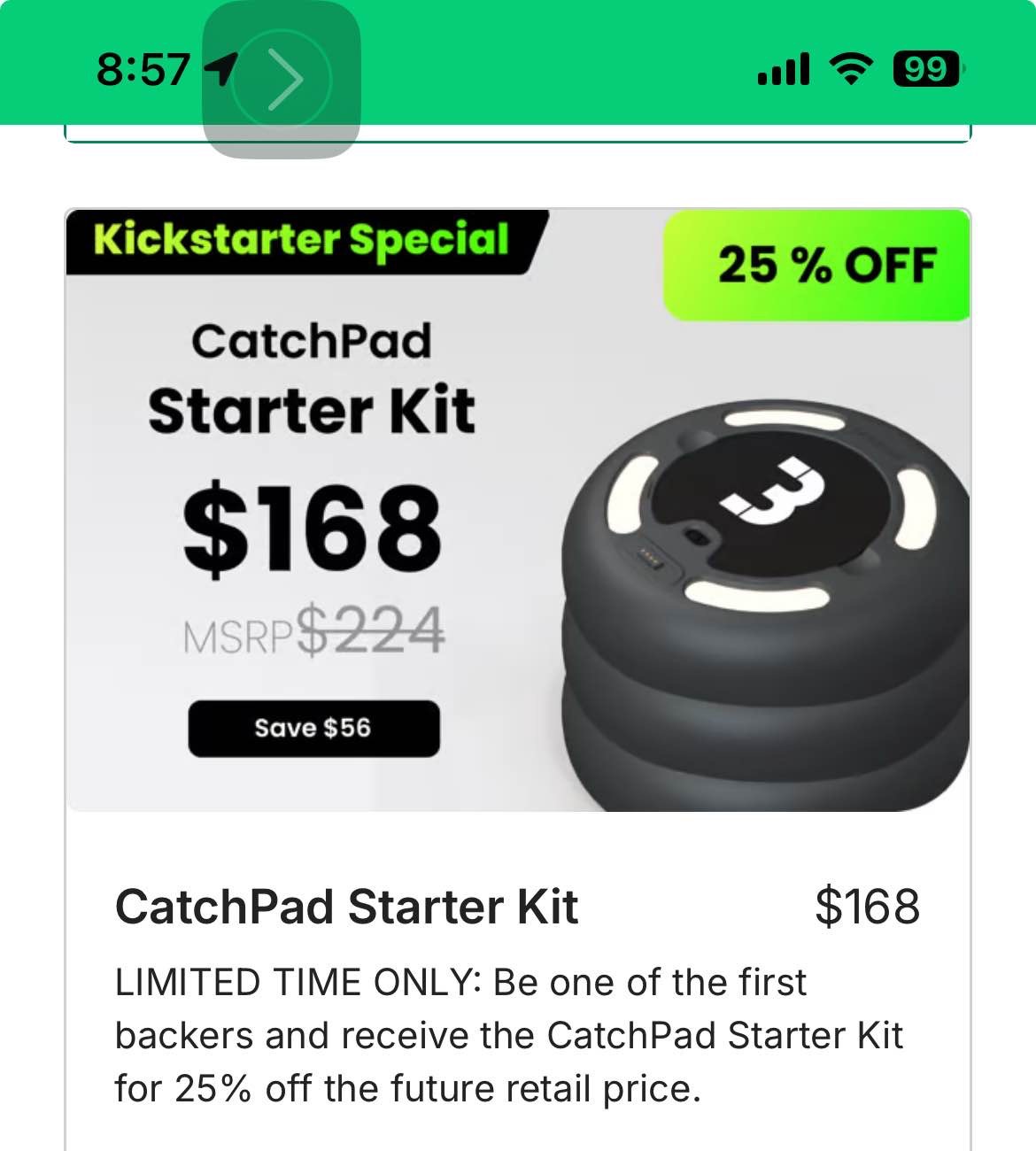 Catch pad