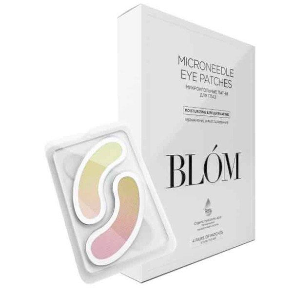 Blom микроигольные патчи для глаз увлажнение и разглаживание (8 шт.)