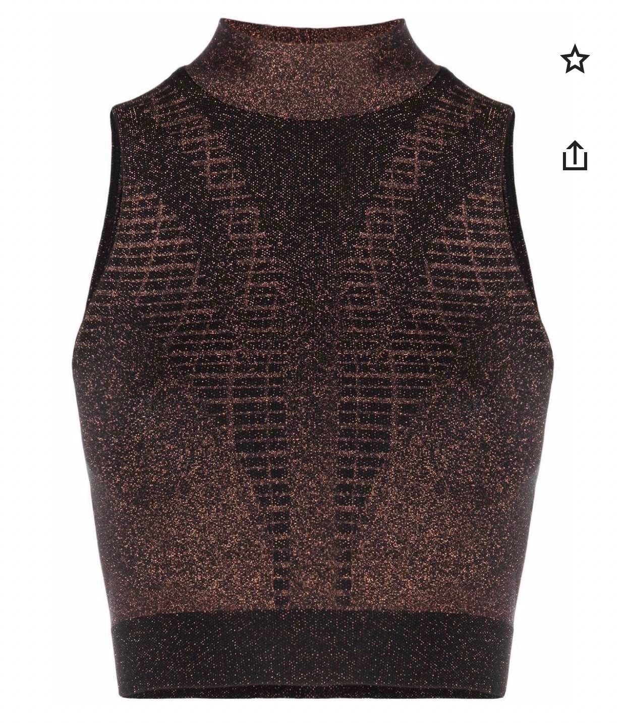 Wolford укороченный топ с эффектом металлик