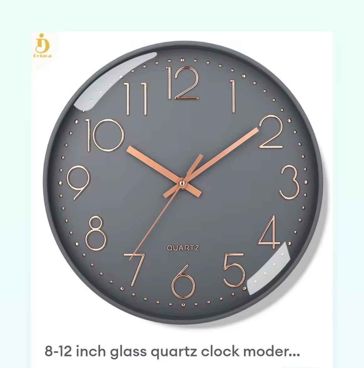 (Mon) Black Wall Clock
