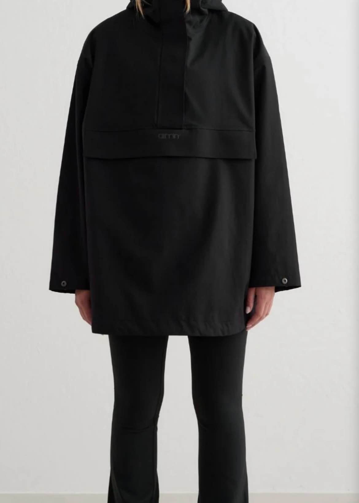 Black Waterproof Oversized Anorak