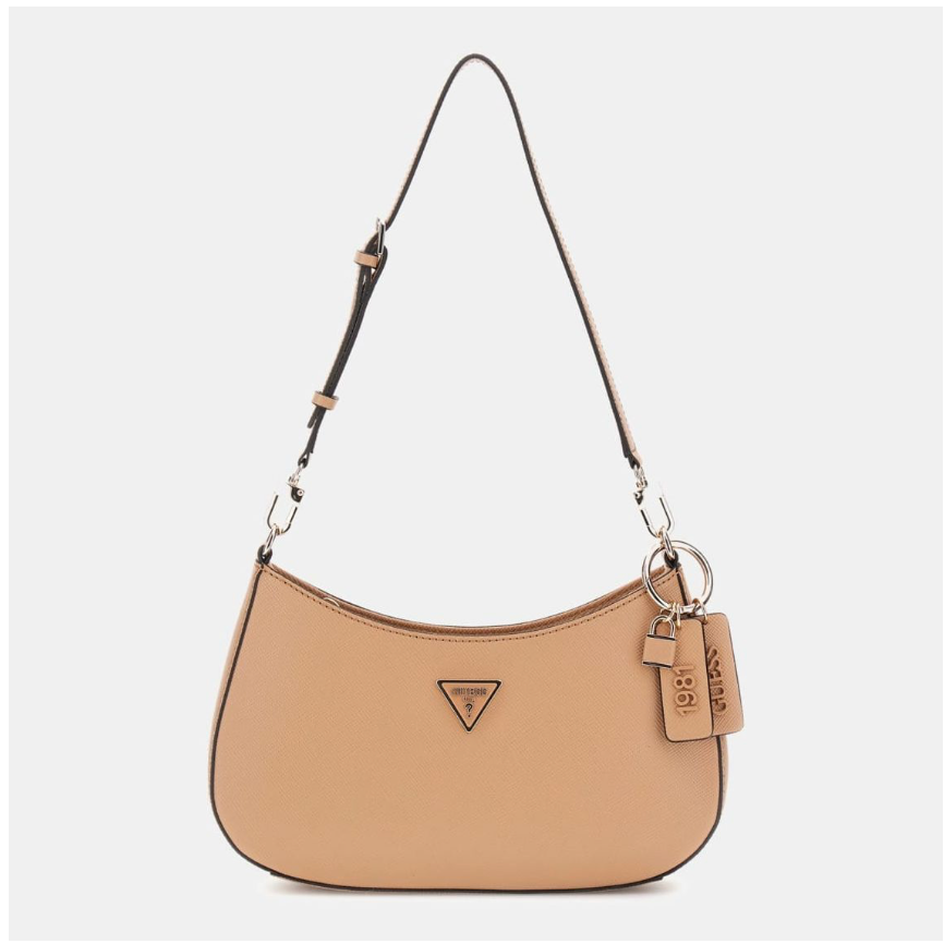Sac à bandoulière Noelle Top zip - logo - camel