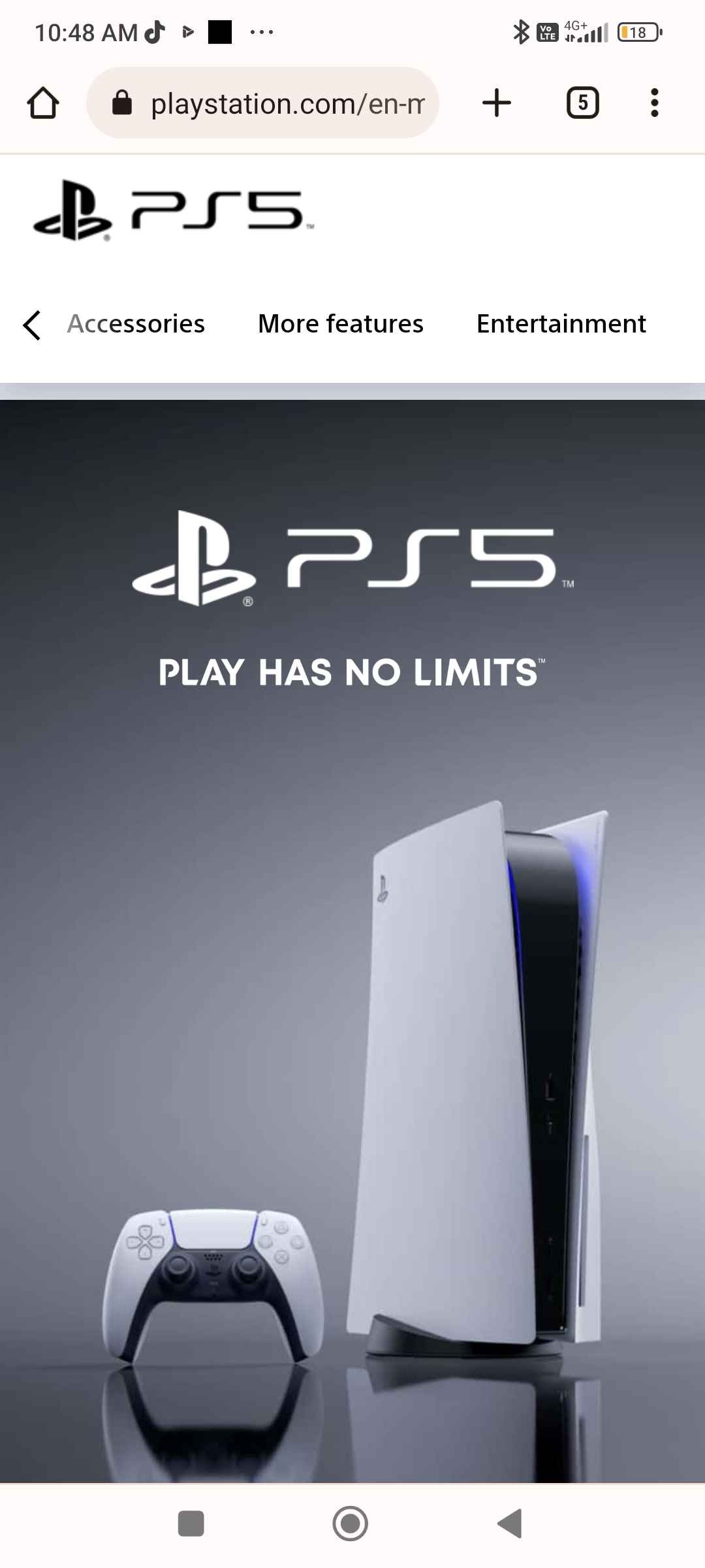 SONY PLAYSTATION 5 CONSOLE