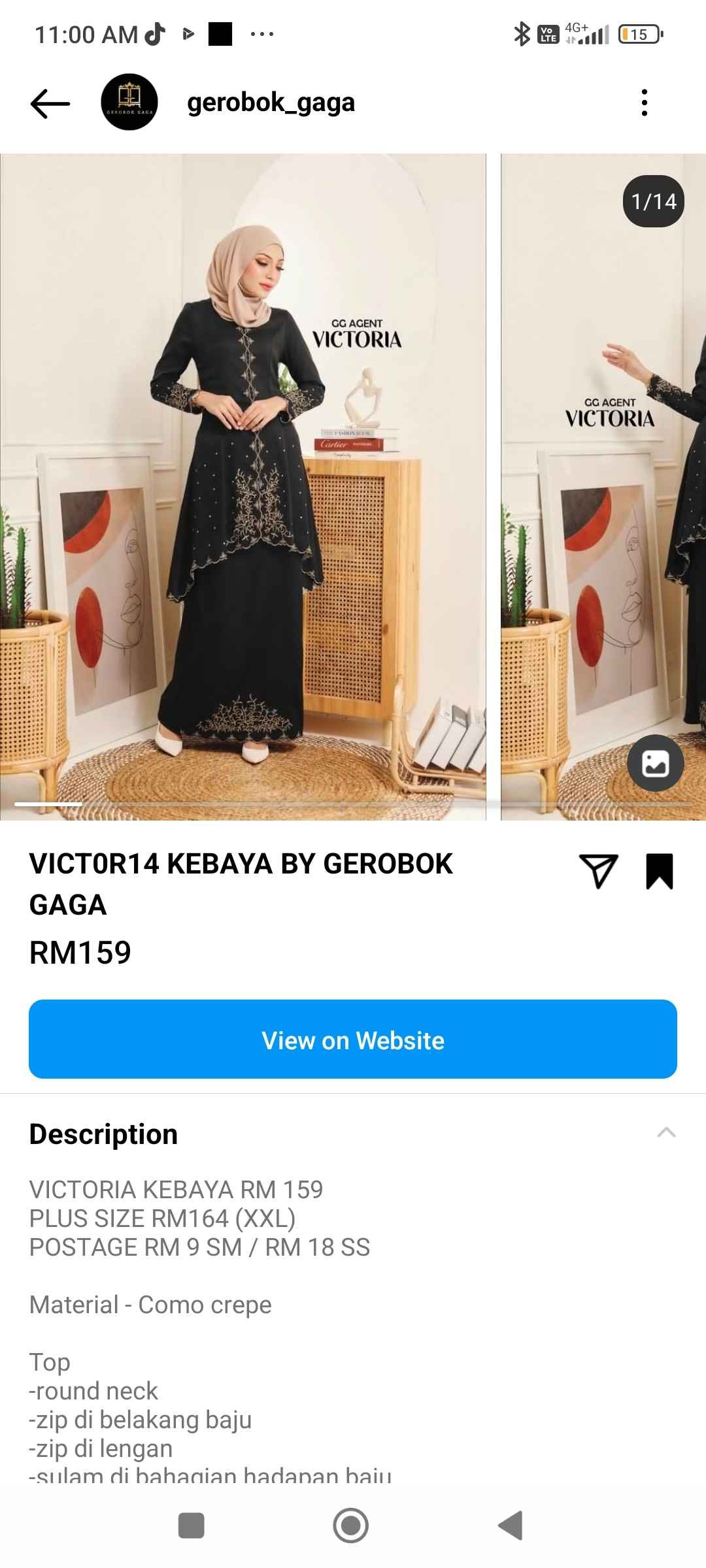 VICTOR14 KEBAYA BY GEROBOK GAGA