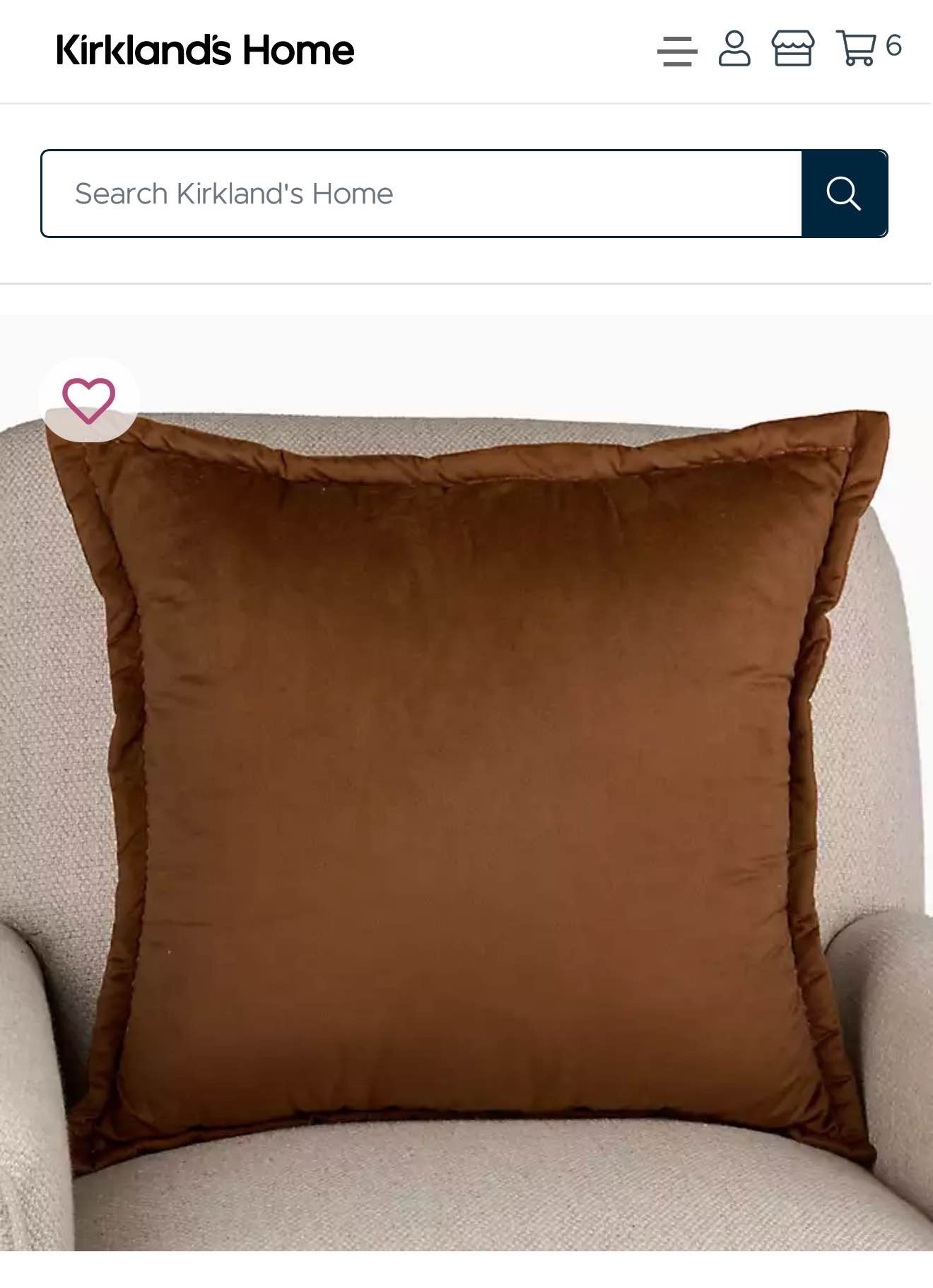 Brown Velvet Flange Throw Pillow