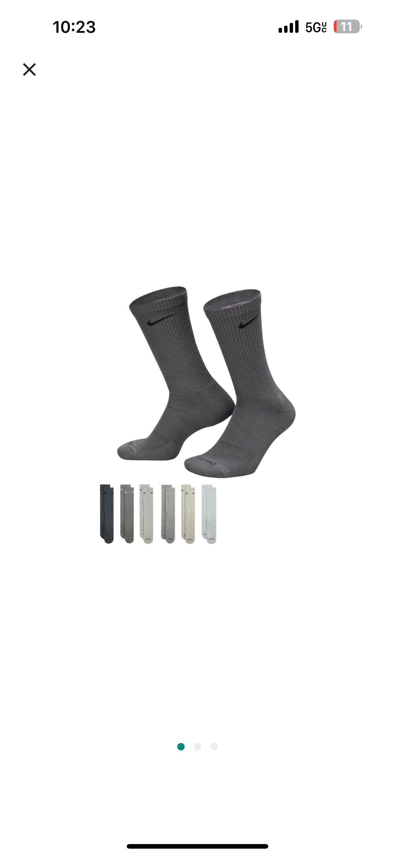 Nike Dri-FIT Everyday Plus Cushioned Training Crew Socks - 6 Pack