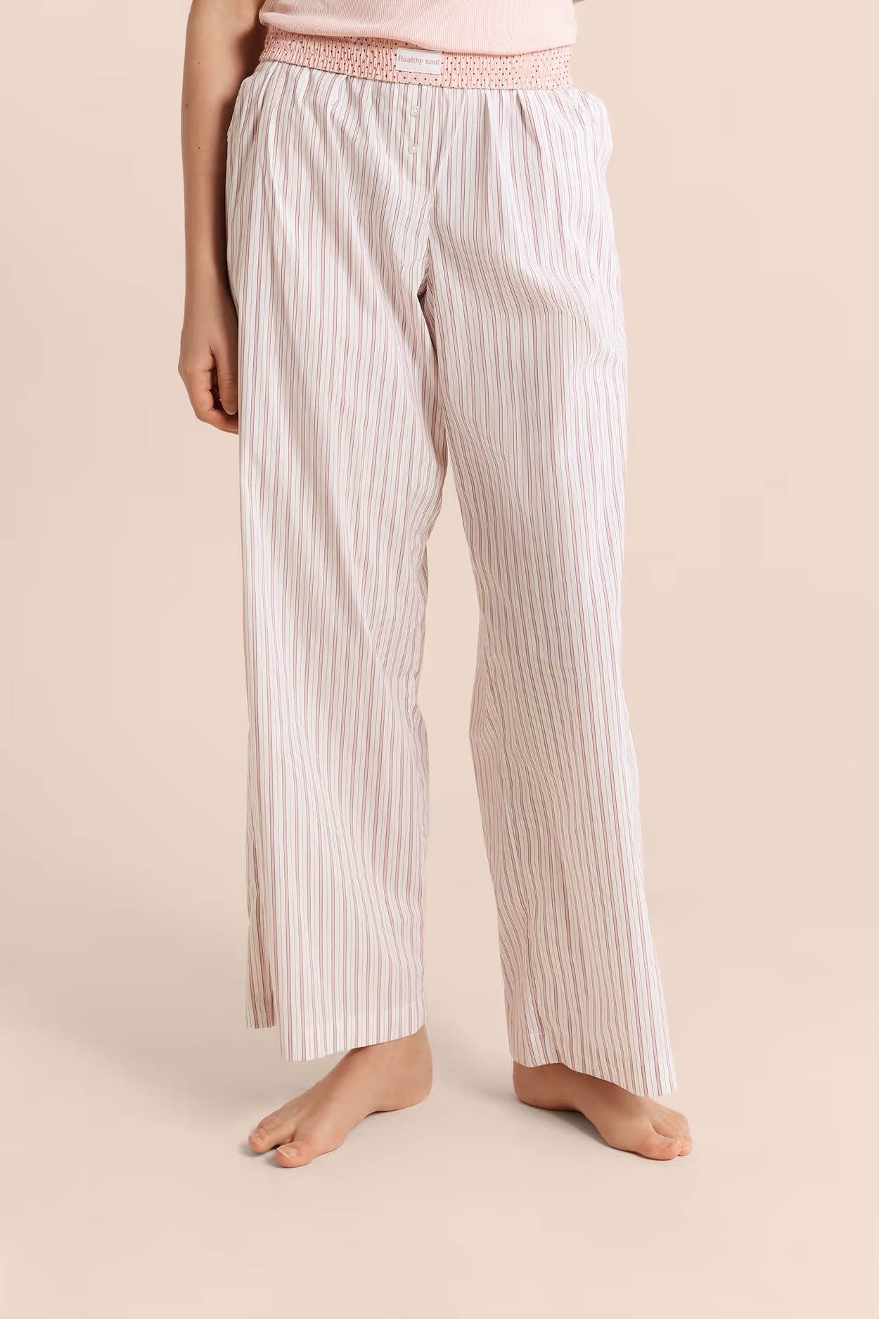 Pantalon de pyjama à rayures avec coton