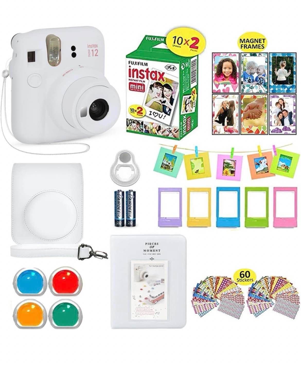 Fujifilm Instax Mini 12 Instant Camera Clay White