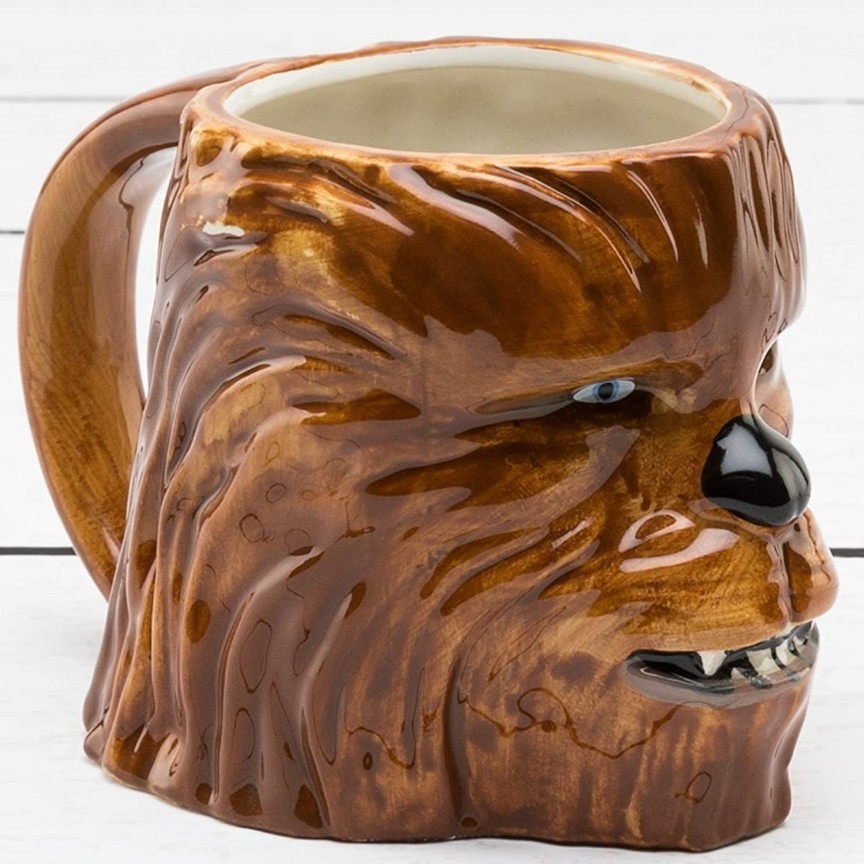 Zak Designs Star Wars Ep4 Chewbacca Unique 3D Character Sculpted Ceramic Coffee Mug, Collectible Keepsake and Wonderful Coffee Mug