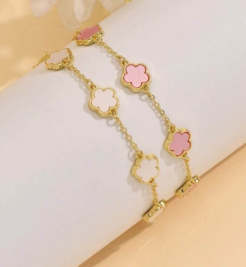 Search: 2pcs Simple and fashionable five petal bracelets | SHEIN USA