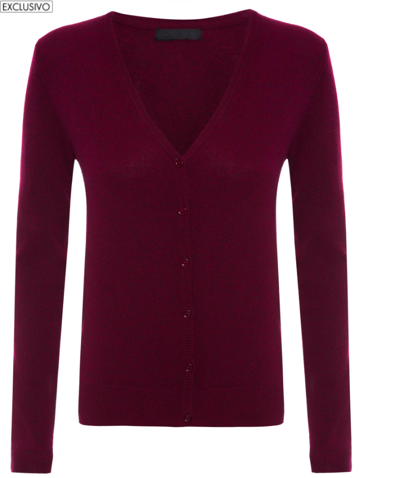 Cardigan Feminino Cashmere - '2Essential - Vermelho - Shop2gether