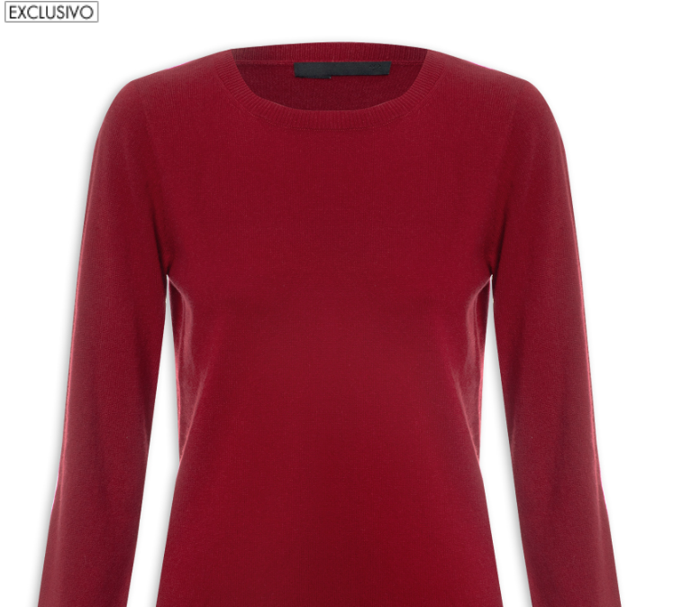 Suéter Feminino Cashmere - Shop2gether - Vinho - Shop2gether