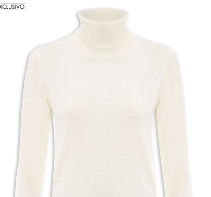 Blusa Feminina Gola Rulê Cashmere - Shop2Gether - Off White - Shop2gether