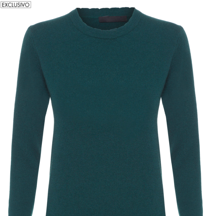 Suéter Feminino Cashmere - Shop2gether - Verde - Shop2gether